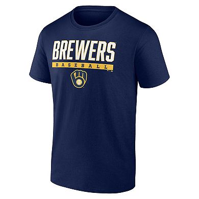 Men's Fanatics Branded Navy Milwaukee Brewers Power Hit T-Shirt