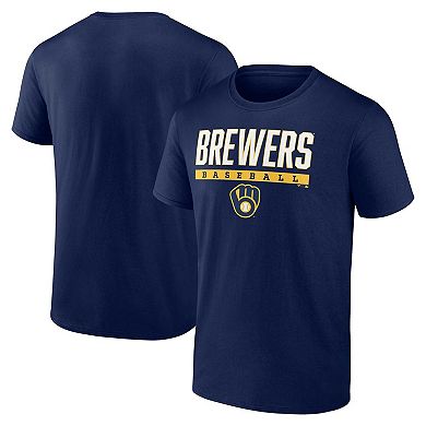 Men's Fanatics Branded Navy Milwaukee Brewers Power Hit T-Shirt