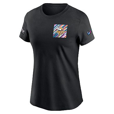 Women's Nike  Black Minnesota Vikings 2023 NFL Crucial Catch Sideline Tri-Blend T-Shirt