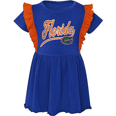 Girls Toddler Royal Florida Gators Too Cute Tri-Blend Dress