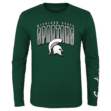 Youth Gray/Green Michigan State Spartans Fan Wave T-Shirt Combo Pack