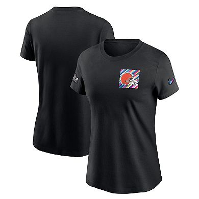 Women's Nike  Black Cleveland Browns 2023 NFL Crucial Catch Sideline Tri-Blend T-Shirt