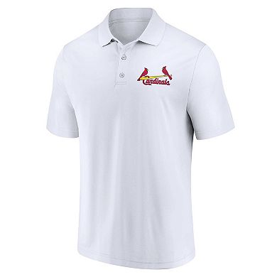 Men's Fanatics Branded Red/White St. Louis Cardinals Two-Pack Logo Lockup Polo Set