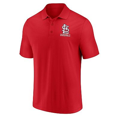 Men's Fanatics Branded Red/White St. Louis Cardinals Two-Pack Logo Lockup Polo Set