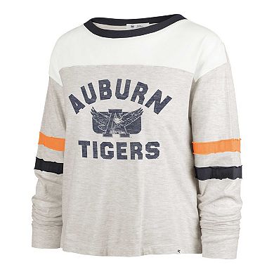 Women's '47 Oatmeal Auburn Tigers Vault All Class Lena Long Sleeve T-Shirt