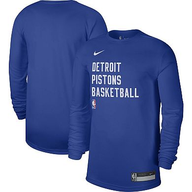 Unisex Nike Blue Detroit Pistons 2023/24 Legend On-Court Practice Long Sleeve T-Shirt