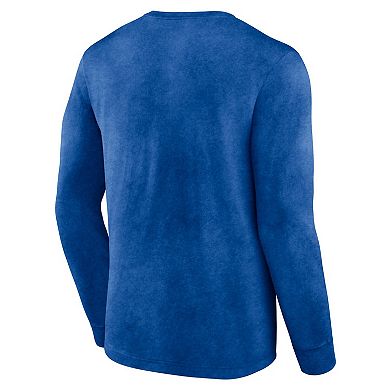 Men's Fanatics Branded Heather Blue Tampa Bay Lightning Keep The Zone Long Sleeve T-Shirt