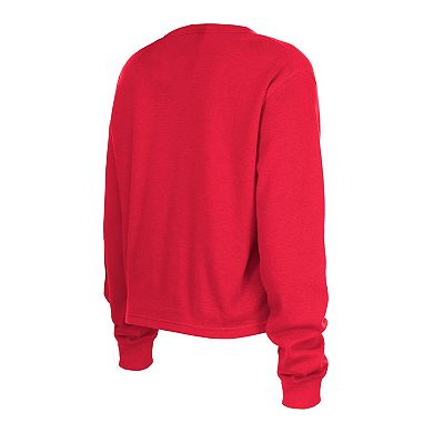 Women's New Era  Red Atlanta Falcons Thermal Crop Long Sleeve T-Shirt