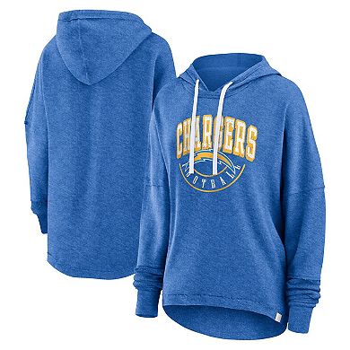 Women's Fanatics Branded Powder Blue Los Angeles Chargers Lounge Helmet Arch Pullover Hoodie