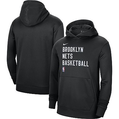 Unisex Nike Black Brooklyn Nets 2023/24 Performance Spotlight On-Court Practice Pullover Hoodie