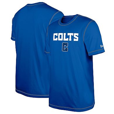 Men's New Era  Royal Indianapolis Colts Third Down Puff Print T-Shirt