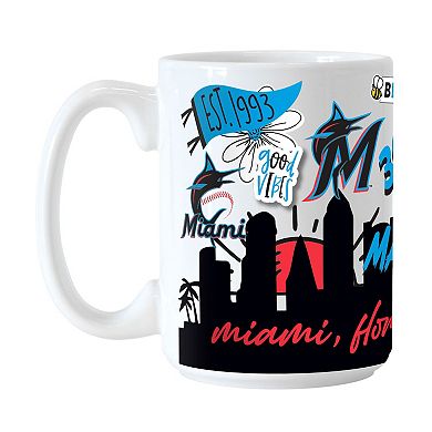 Miami Marlins 15oz. Native Ceramic Mug