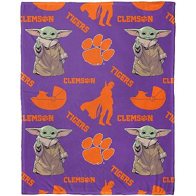 Northwest x Disney Clemson Tigers Yoda Hugger Pillow & Silk Touch Throw Set