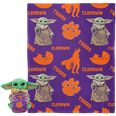 Northwest x Disney Clemson Tigers Yoda Hugger Pillow & Silk Touch Throw Set