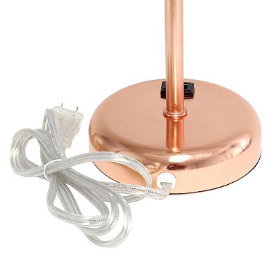 Creekwood Home Oslo Contemporary Rose Gold Table Desk Lamp