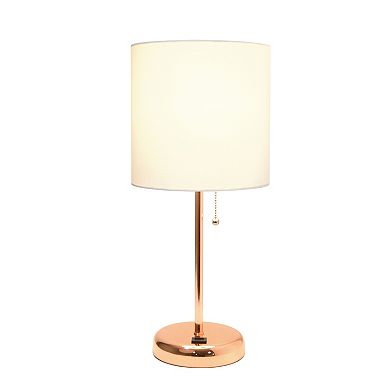 Creekwood Home Oslo Contemporary Rose Gold Table Desk Lamp