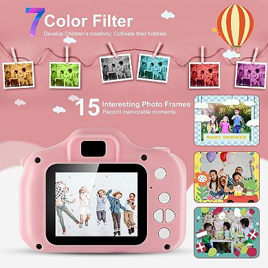 Kids Digital Camera, 3.31 x 2.48 x 1.97'', 4X Digital Zoom, Ideal Gift for Young Photographers