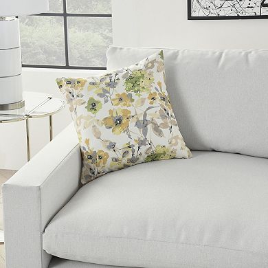Mina Victory Water Drops & Flower Throw Pillow