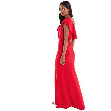 Quiz Women's Maxi With One Shoulder And Slit Detail