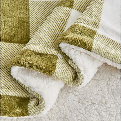 Madelinen® Plush to Sherpa Reversible Throw Blanket