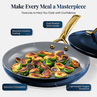 Gotham Steel Modern Cookware 11-pc. Ceramic Coating Nonstick Cookware Set