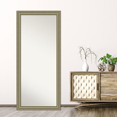 Vegas Silver Wood Full Length Floor Leaner Mirror