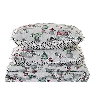 Madelinen® Winter Holiday Lodge Quilt Set with Shams