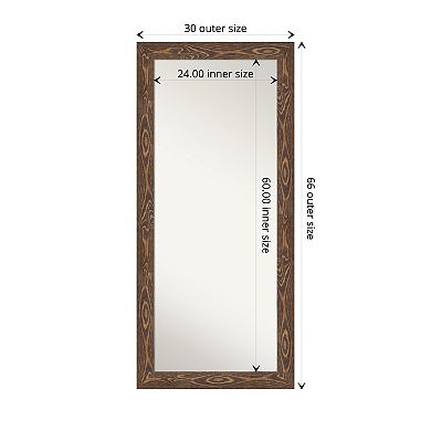 Bridget Black Wood Full Length Floor Leaner Mirror