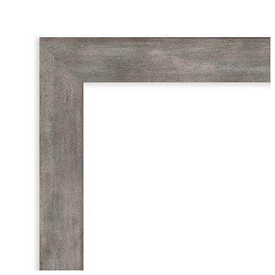 Marred Silver Wood Full Length Floor Leaner Mirror
