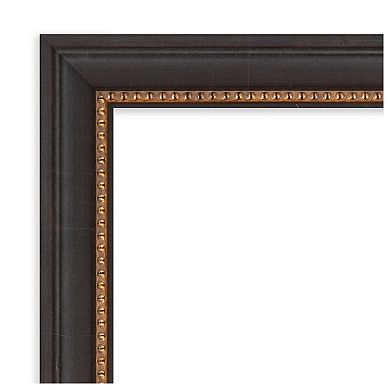 Ashton Black Beveled Wood Bathroom Wall Mirror