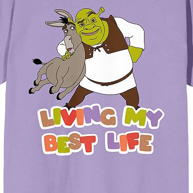 Juniors' Shrek Living My Best Life Graphic Tee