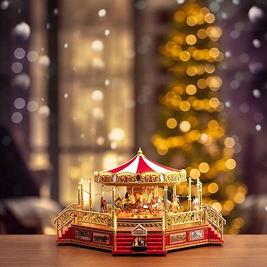 Mr Christmas 90th Anniversary Collection World's Fair Boardwalk Carousel