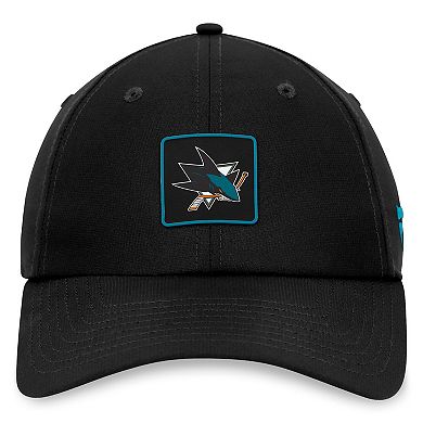 Men's Fanatics Branded  Black San Jose Sharks Authentic Pro Rink Adjustable Hat