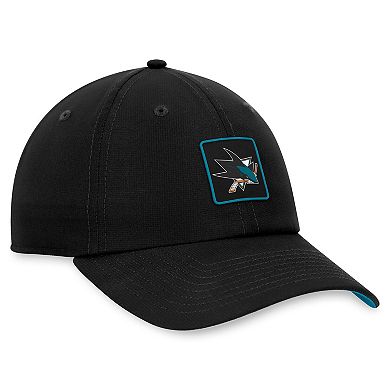 Men's Fanatics Branded  Black San Jose Sharks Authentic Pro Rink Adjustable Hat