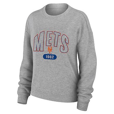 Women's WEAR by Erin Andrews Gray New York Mets Knitted Lounge Set