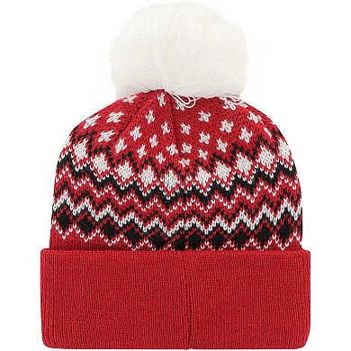 Women's '47 Red Georgia Bulldogs Elsa Cuffed Knit Hat with Pom