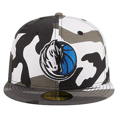 Men's New Era Dallas Mavericks Snow Camo 59FIFTY Fitted Hat