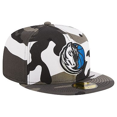 Men's New Era Dallas Mavericks Snow Camo 59FIFTY Fitted Hat