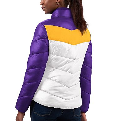 Women's G-III 4Her by Carl Banks  White/Purple Minnesota Vikings New Star Quilted Full-Zip Jacket