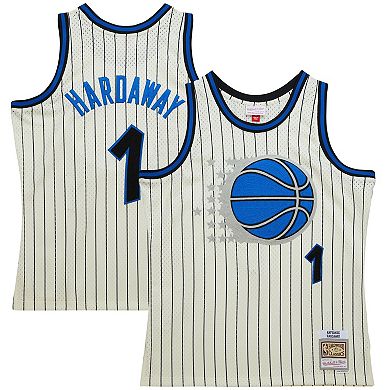 Men's Mitchell & Ness Penny Hardaway Cream Orlando Magic Chainstitch Swingman Jersey