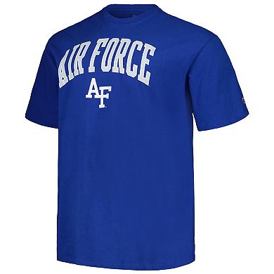 Men's Profile Royal Air Force Falcons Big & Tall Arch Over Logo T-Shirt