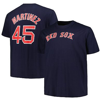 Men's Profile Pedro Martinez Navy Boston Red Sox Big & Tall Cooperstown Collection Player Name & Number T-Shirt