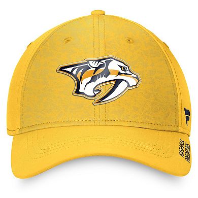 Men's Fanatics Branded Gold Nashville Predators Authentic Pro Rink Flex Hat