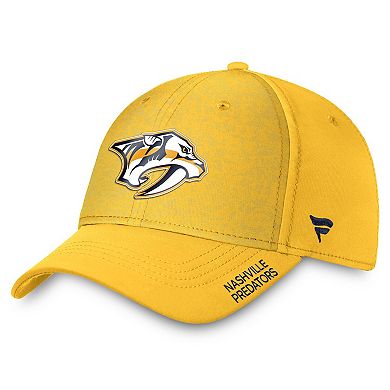 Men's Fanatics Branded Gold Nashville Predators Authentic Pro Rink Flex Hat