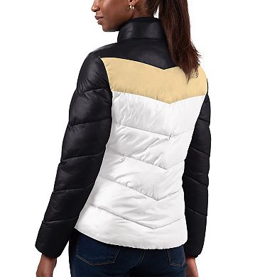 Women's G-III 4Her by Carl Banks  White/Black New Orleans Saints New Star Quilted Full-Zip Jacket