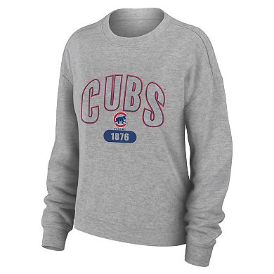 Women's WEAR by Erin Andrews Gray Chicago Cubs Knitted Lounge Set