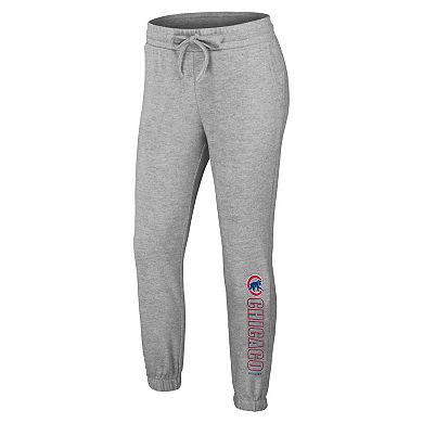 Women's WEAR by Erin Andrews Gray Chicago Cubs Knitted Lounge Set