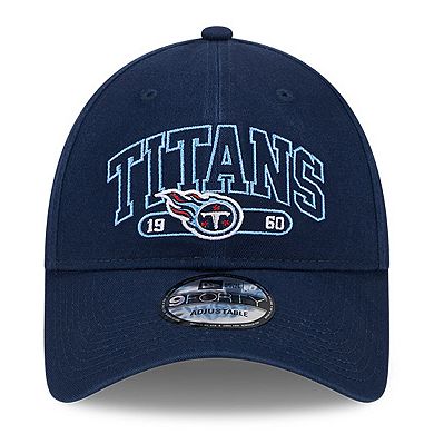 Men's New Era Navy Tennessee Titans Outline 9FORTY Snapback Hat