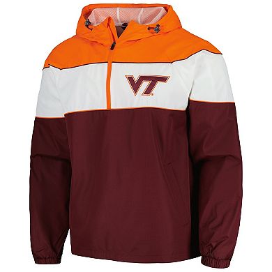 Men's G-III Sports by Carl Banks Maroon Virginia Tech Hokies Center Line Half-Zip Raglan Hoodie Jacket