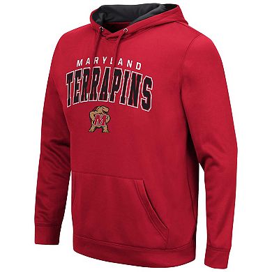 Men's Colosseum Red Maryland Terrapins Resistance Pullover Hoodie
